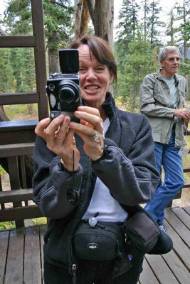  Linda  Gottago PCT Thru-hiker With New Canon At Fall Hiker Gathering