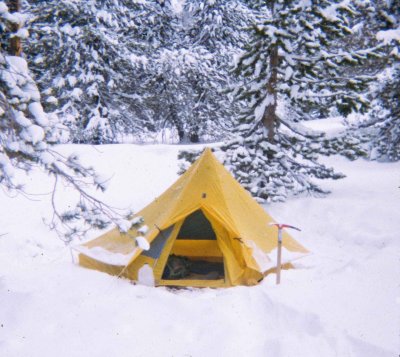  Strider's  Sierra Designs Starlite Tent After A Snowy Night