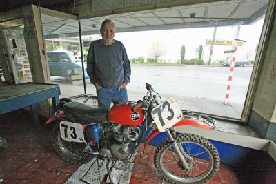   Frank  And His Old Truimph 500cc Dirt Bike