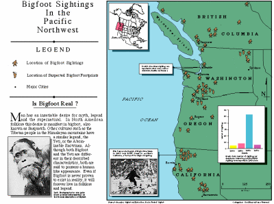  Bigfoot Sighting Map