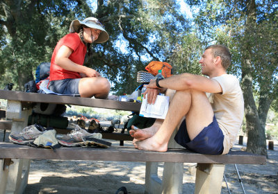  Couple Enjoying A Lunch Break A Few Miles From Kick Off
