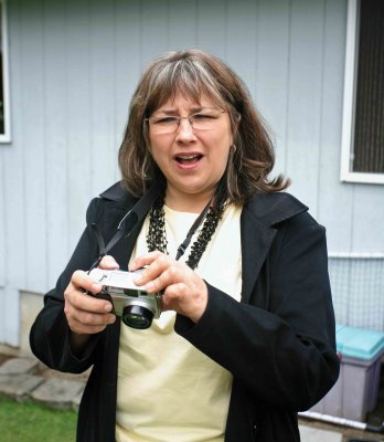 Cousin Mel With Her Olympus Camera