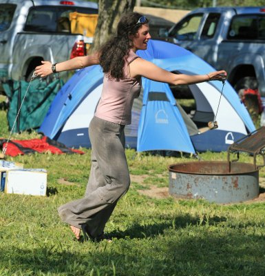  2006 PCT Hiker  Nemo Practicing