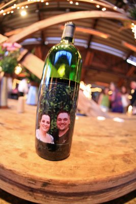  Wedding Wine Bottle With  Fisheye View