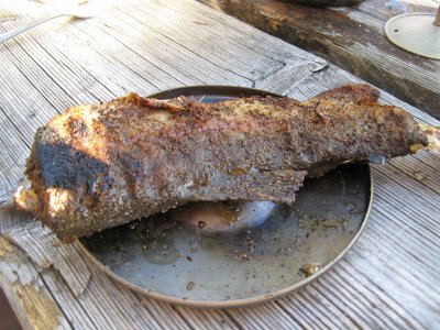  Trout Cooked In Butter From A Cast Iron Pan With Salt And Pepper