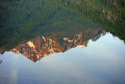  Reflection Of Mountains  On High Lake