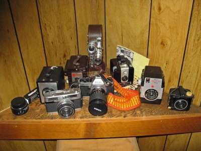  Small Group Of  Old School Cameras