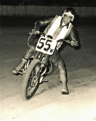 Eddy Johnson Racing TT Flat Track On Triumph In Mid 60's