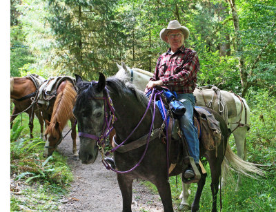 Horsepacker Along Hoh River Trail