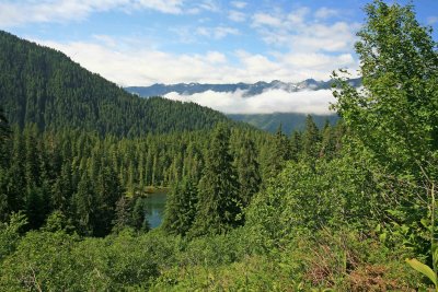  Clouds Above Rain Forest With Elk Lake Below