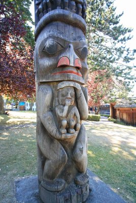 Old Totem Pole On Vancover Island