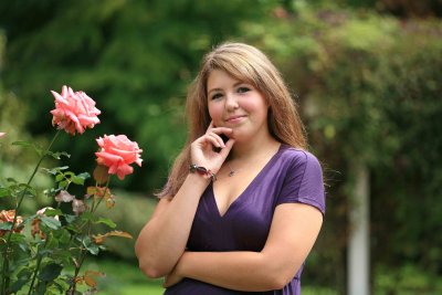 Angela In Rose Garden