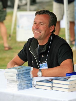 Ed Vestures At Book Signing Table,, Rainier Moumtain Fest