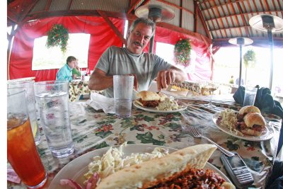 Manson Local Dave Zuluaga Enjoying Lunch