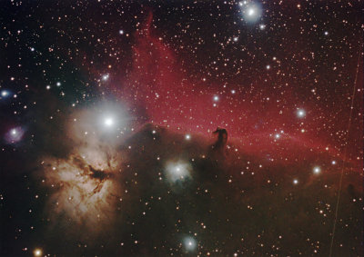Horsehead & Flame Nebulas, w/Alnitak