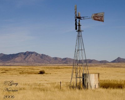 Windmill looking E toward Mustang and Wetstone mts.