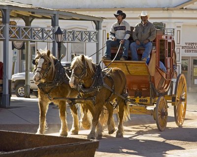 Stagecoach arrival.