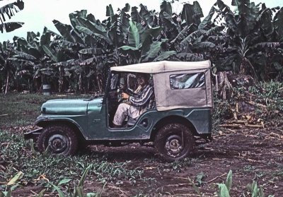 Gary in jeep, Costa Rica, Las Diamantes June 27 1965.