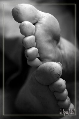 Hard Working Feet (b/w)