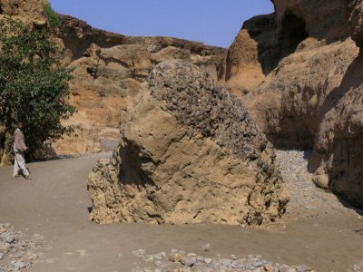 Aggregate rock in Sesriem Canyon
