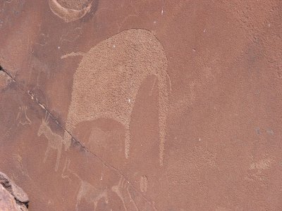 Bushman etchings of elephant Twyfelfontein