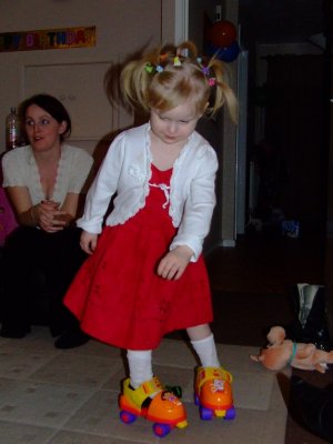 Kirsty birthday - new rollerskates