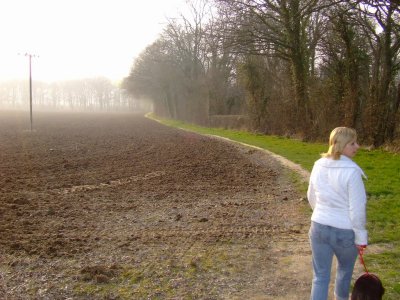 karen. footpath behind playing fields