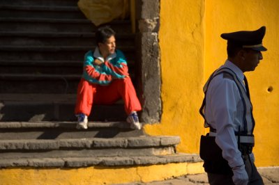 Sitting on the Steps