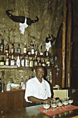 Sundowners at the Baobab Bar, Mbuyu Camp