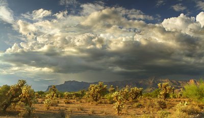 Superstitions - Peralta Trail Monsoon Clouds