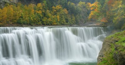 Letchworth SP - Lower Falls Fall Color Panoramic