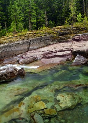 McDonald Creek & Rocks Under Water