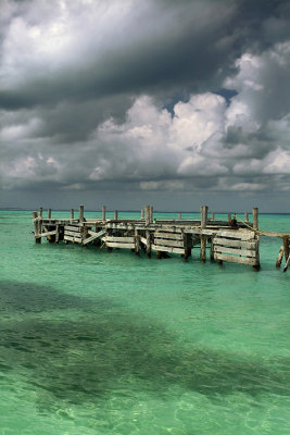 Mexico - Isla de Mujeras - Avalon Dock & Stormy Sky