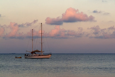 Sunrise Boat & Clouds