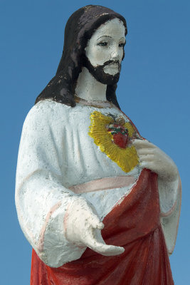 Cemetary Painted Jesus
