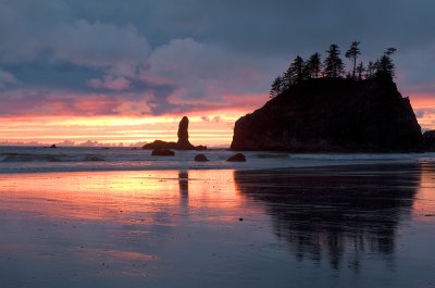 Olympic NP - 2nd Beach Sunset Color