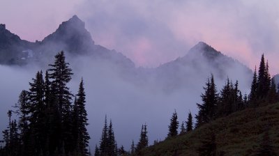 Mt Rainier NP - Tatoosh Range Sunset Color