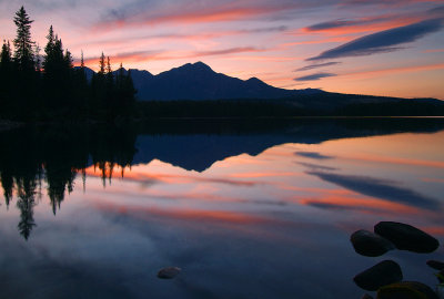 Jasper NP - Lac Beauvert Sunset