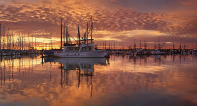 Santa Barbara Harbor Sunrise (23x43)