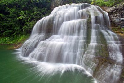 Robert Treman Lower Falls in Summer