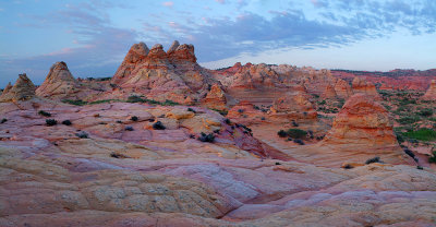 Coyote Buttes South - Pre-Sunrise Pink  Orange Hoodoos