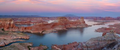 Lake Powell - Alstrom Pt Earths Shadow  Sunset Color