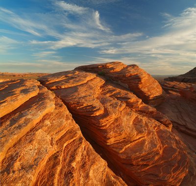 Page -  Horseshoe Bend First Light  Rock Layers