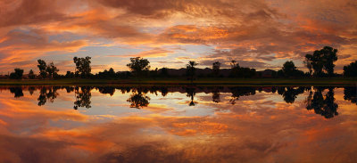 Monsoon Sunset Reflection 23x50