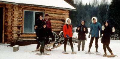 Snowshoeing, around 1971