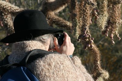 Aleta photographs a Chain Fruit Cholla Cactus