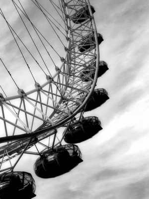 London Eye in Black and White