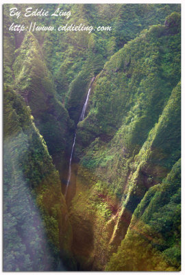 A secret waterfall in deep valley