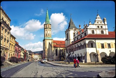 The town center in Levoca Slovakia