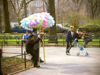 Cotton Candy Vendors Near The Plaza